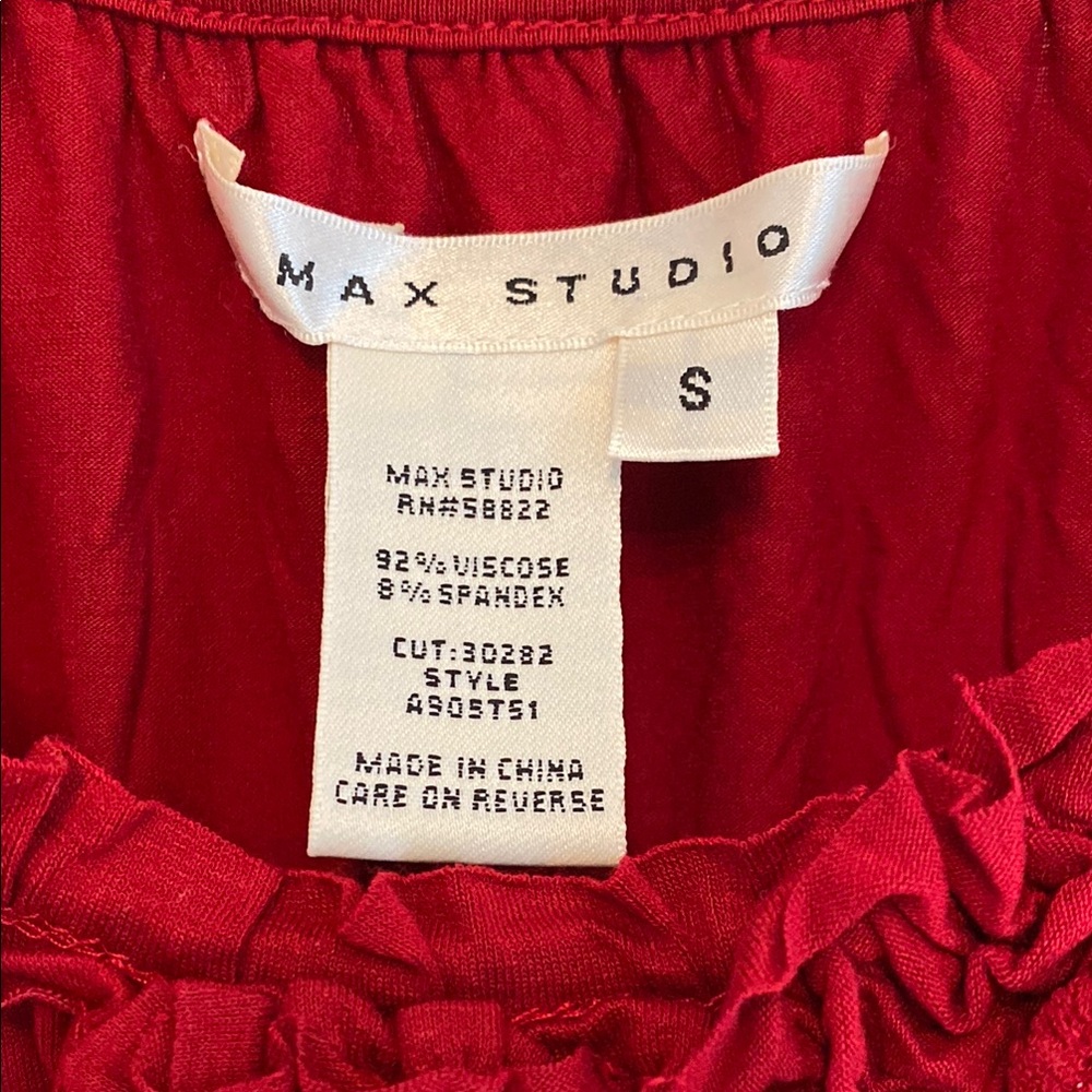 Max Studio Red Ruched Mini Sundress - Picture 3 of 11